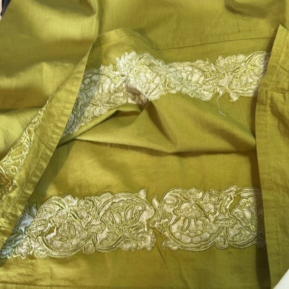 PRESS WOMENS SLEEVELESS EMBROIDERED HEM, TANK TOP PERIDOT GREEN SIZE SP - Picture 13 of 15